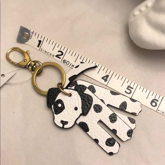 Keychain key leather Dalmatian dog 3 D - Picture 6 of 7